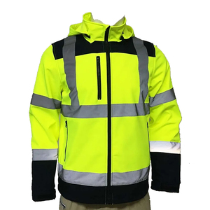 Prix de gros Double couche haute visibilité réflecteur intérieur en polaire vêtements de travail de sécurité sweats à capuche pour la saison d'hiver sweats à capuche haute visibilité - Product Image 1