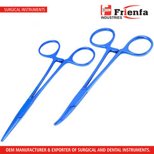 Lot de 2 pinces artérielles incurvées et droites 5 pouces Blue Plasma Mosquitos Precision Kelly Hemostats pour infirmières - Product Image 2