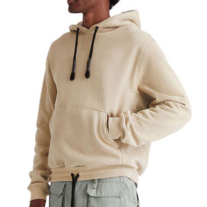 Sweat à capuche en molleton de coton respirant surdimensionné personnalisé, broderie personnalisée et teinture unie, écologique, pour la marchandise de marque - Product Image 3