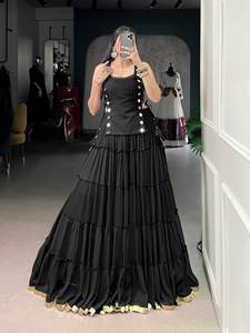 คอลเลคชั่นชุดโชลีดีไซน์ทันสมัย งานปักโคติ สำหรับงานปาร์ตี้ผู้หญิง  งานพิเศษช่วงนวรมตรี  ชุดสวยสำหรับผู้หญิง ผ้าเรยอน ปักลายลูกปัด แต่งลูกไม้ - Product Image 6