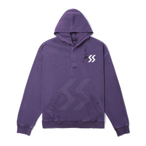 Buena calidad personalizado de moda transpirable de alta calidad ropa de calle sudaderas con capucha desgastadas para los hombres - Product Image 1