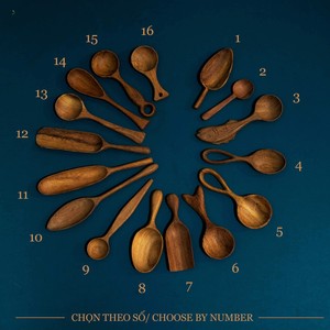 Produit chaud personnalisé Blue Lotus Farm Design cuillère en bois fourchette cuillère de service dans la diversité des modèles nouveau Design en vrac quantité - Product Image 4