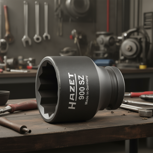 Hazet 1/2'' <b>12</b>-<b>Point</b> Square <b>Socket</b> with Traction Profile and Borehole - Product Image 3