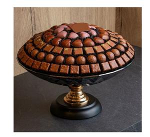 Bol à chocolat en métal plaqué noir de qualité créative mariages vaisselle doux Dessert bonbons serveur Ware bol pour hôtel - Product Image 1