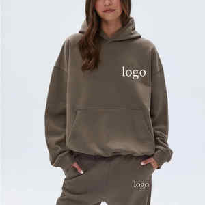 Sudadera con Capucha Extra Grande para Mujer con Logotipo Personalizado, Sudadera Holgada de Corte Regular, Chándal 100% Algodón para Invierno - Product Image 1