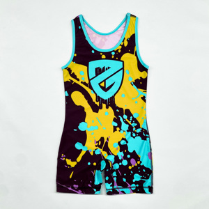 High Quality Knitted Spandex/Cotton Wrestling <b>Singlet</b> <b>for</b> <b>Men</b> with Heat Transfer Logo Design Quick Dry Breathable Custom <b>Singlet</b> - Product Image 1