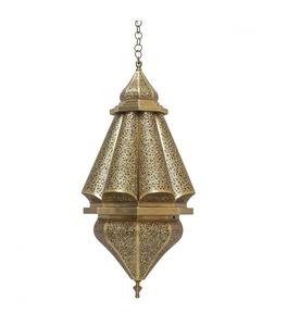 Handmade metal iron <b>Moroccan</b> hanging <b>lantern</b> with a distressed rustic finished suitable for farmhouse or vintage decor - Product Image 4