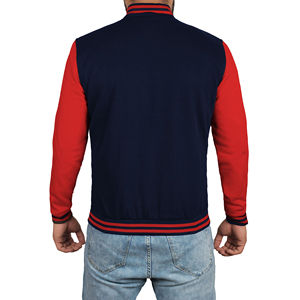 Chaqueta de béisbol informal Letterman de escuela secundaria para hombres, chaquetas de hombre de estilo formal con mangas de cuero personalizadas - Product Image 3