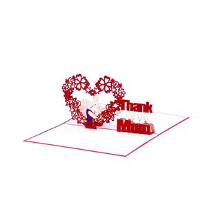 3D Pop Up Card Mother and Child Heart Mother's Day Pop Up Cards 3D <b>Handmade</b> 3D Greeting Cards With Envelope For Special Occasion - Product Image 2
