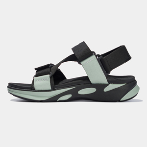 F8M Sport Casual Open Toe Sandals Hand-Painted Midsole with Silkscreen Logo Cross-Strap Design in Black Olive Green OEM Vietnam - Product Image 3