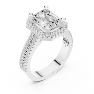 Joya 18K Gold Eternity Band con piedras de diamante simulado - Product Image 4