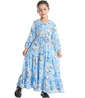Fabriqué en usine pour filles enfants Abaya Dubaï arabe à la mode pour filles musulmanes prière Abaya vêtements islamiques vêtements