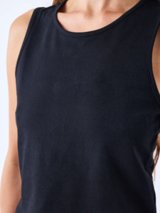 Camiseta corta sin mangas con logotipo impreso personalizado de alta calidad para mujer, Camiseta corta ligera de algodón 100%, ropa de gimnasio, camiseta para mujer - Product Image 5