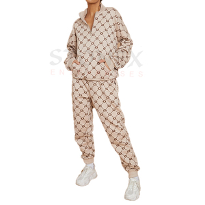 Sweat imprimé pour filles fermeture à glissière en coton mélangé nouveauté sweats personnalisés à vendre - Product Image 1