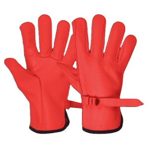 Heavy-Duty Sheep Grain Leather Anti-static Breathable <b>Driver</b> <b>Gloves</b> Adjustable Wristlet Industrial Safety Construction Hand Arm - Product Image 6
