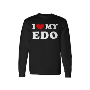 Camiseta de manga larga I Love My Edo Heart My Edo, ropa promocional elegante - Product Image 2