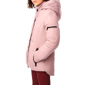 Nueva chaqueta acolchada de invierno a la moda para mujer con forro de lana de nailon y LICRA, capucha bordada, chaqueta hinchada transpirable para mujer - Product Image 3