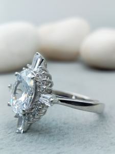 Anillo de Hip Hop de moda de oro de 10K y 18K de lujo para hombre, Baguette redondeada con diamante Natural VVS completo, traje de boda fino certificado GIA - Product Image 3