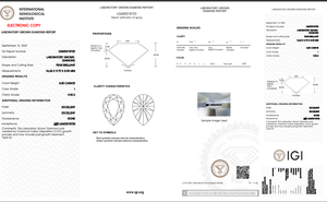Diamant de laboratoire 5.50 ct coupé en poire certifié IGI I Color VVS2 Clarity Lab-Stone - Product Image 5