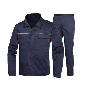 Combinaison de travail personnalisable en coton imperméable et respirant à manches longues, uniformes pour hommes de haute qualité, fourniture d'usine OEM - Product Image 1