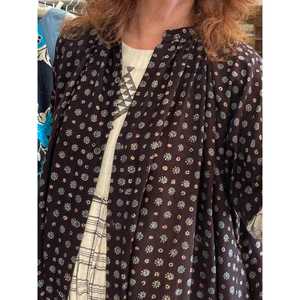 ANAYA One-Size Boho Button Through <b>Duster</b> Breathable Cotton Silk Ajrakh Custom Designed Casual Day Clothes XS to Large - Product Image 2