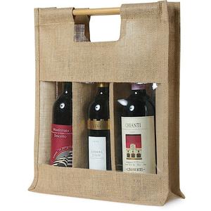 Bolsa de vino de yute con diseño de lujo duradero, logotipo personalizado impreso, compra al mejor precio en la India - Product Image 6