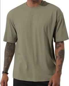 T-shirt décontracté pour homme, coupe slim, 100% coton, haute qualité, streetwear, blanc, poids lourd, logo personnalisé imprimé, sport - Product Image 5