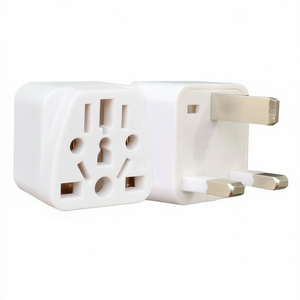 2-Pack White UK <b>Plug</b> Converter WY-7 10A 250V for Travel <b>Adapters</b> - Product Image 2