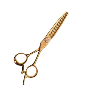 Tijeras de adelgazamiento de peluquero de acero alemán de alta calidad con reposapiés Tijeras de adelgazamiento de peluquero de borde afilado para belleza - Product Image 2