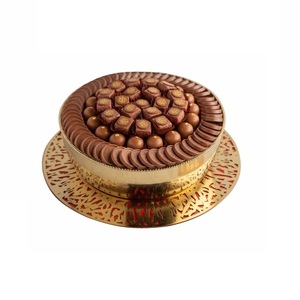 ชามอลูมิเนียมเคลือบสีทองสำหรับเสิร์ฟอาหารผลไม้สำหรับใช้ในชีวิตประจำวันดีไซน์แบบอาหรับ - Product Image 1