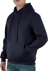 Sudaderas Casuales de Invierno para Hombre, Color Sólido, 100% Algodón, Felpa, Corte Regular, Secado Rápido y Transpirable, Ecológicas, con Bolsillo, Alta Calidad - Product Image 3