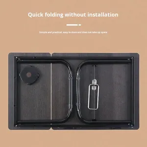 Escritorio plegable para ordenador portátil de altura ajustable, mesa de madera pequeña de cinco niveles para estudiantes, para dormitorios, oficina, estudio de ventana de Bahía - Product Image 2