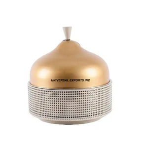 Réchaud alimentaire en acier inoxydable de forme ronde, vaisselle de qualité supérieure, réchaud alimentaire en métal de luxe - Product Image 4