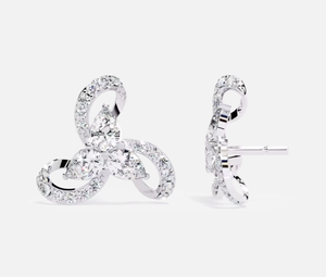 Boucles d'oreilles Aniva en or jaune 14KT avec diamant certifié IGI pour femmes, cadeaux de fête d'anniversaire. - Product Image 3