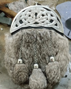 Scottish Dress Leather Sporran with Chain Belt Pipe Band Uniform Professional Playing Bassoon Custom Logo <b>Kilt</b> Sporran <b>Bag</b> - Product Image 2