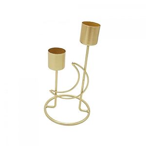 Bougeoir en aluminium minimaliste contemporain finition géométrique moderne pour la décoration de la maison salon mariage événements style - Product Image 2