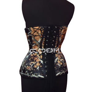 Corset bustier sublimé à motif de feuilles exotiques - Product Image 6