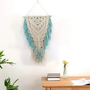 Boho Macrame Wall Hanging for home and wall decoration made of natural cotton cord with custom logo and OEM 2024