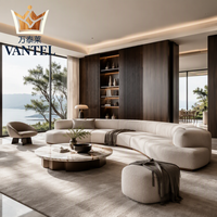 Vantel - Ensemble de meubles de salon de luxe pour villa - Canapé moderne sur mesure, table, armoire - Solution clé en main
