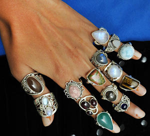 Anillo de plata de primera ley con amatista para mujer, sortija personalizable, plata esterlina 925, Color púrpura, estilo lujoso, hecho a mano, venta al por mayor - Product Image 5