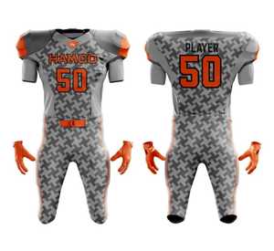 Superventas Conjunto de uniformes de fútbol americano Nuevo diseño con mangas cortas Precio bajo Fabricación OEM - Product Image 6