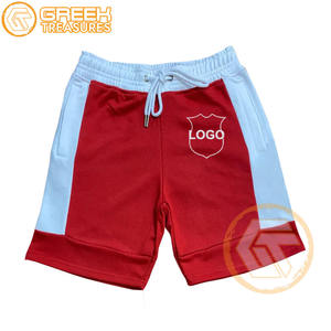 กางเกงขาสั้นผ้าฟลีซผ้าฝ้ายอัลฟาสำหรับผู้ชายกางเกงตาข่ายระบายอากาศได้ดีสไตล์กรีก PSI สำหรับพี่น้องชมรมออกแบบได้ตามต้องการ - Product Image 5