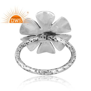 Última plata esterlina oxidada Natural verde musgo ágata piedra preciosa diseño Floral anillo joyería para mujer regalo para ella - Product Image 4