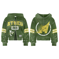 Producto Confiable, Recién Llegado, Sudadera con Capucha Extra Grande con Hombros Caídos y Cremallera, con Diseño 3D e Impresión Digital, en MOQ y Precio Bajos