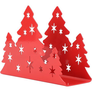 <b>Silver</b> Plated Paw Print <b>Napkin</b> Holder With Hammered Finish Metal Table Decor For Dining & Kitchen| Luxury Tableware Accessory - Product Image 6