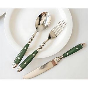 Ensemble de couverts en acier inoxydable moderne de luxe pour les restaurants, les maisons, finition miroir haut de gamme, couverts pour des présentations de table élégantes - Product Image 2