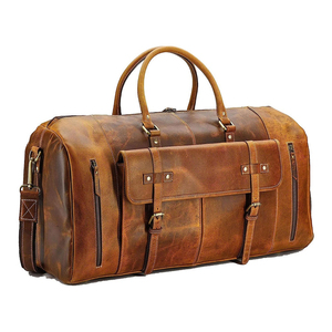 Bolsa de Viaje de Piel Lavada al Agua de Alta Densidad y Duradera, Nueva Moda, Unisex, para Gimnasio, Viajes, Almacenamiento, al Aire Libre, Venta al por Mayor - Product Image 1