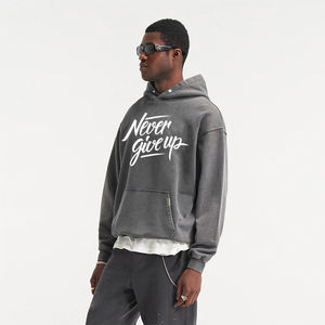 Pull à capuche imprimé Dtf et sweat-shirt pour hommes logo personnalisé à capuche manches longues en coton polaire - Product Image 4