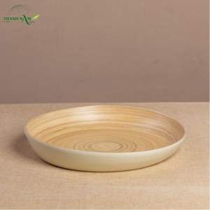 Bandeja de Bambú Hilado Artesanal - Duradera, Ligera, Ecológica, Fácil de Limpiar, Acabado Lacado para Catering y Uso Residencial - Product Image 4