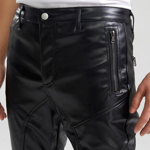 กางเกงหนังสไตล์ไบค์เกอร์สำหรับผู้ชาย รุ่นพรีเมียม กางเกงมอเตอร์ไซค์ทันสมัย ทรงเข้ารูป สตรีทแวร์ แฟชั่นสำหรับขี่มอเตอร์ไซค์ ขายออนไลน์ - Product Image 4